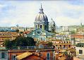 Roma vista dal Pincio - - Acquarello - cm 25 x35 